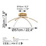 Opviq Lámpara de araña dorada con cuerpo de metal y LED